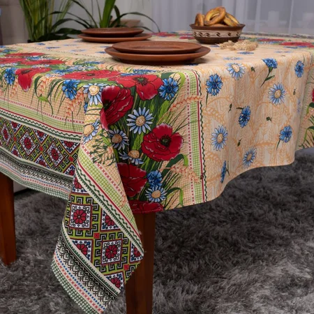 Набір льняний маки 150*220