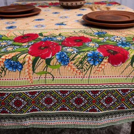 Набір льняний маки 150*220