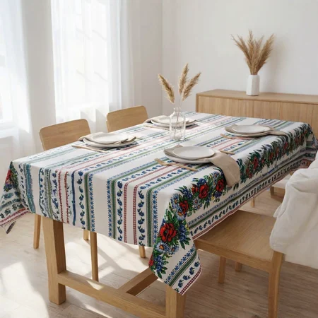 Скатертина вишиванка букет 150*220